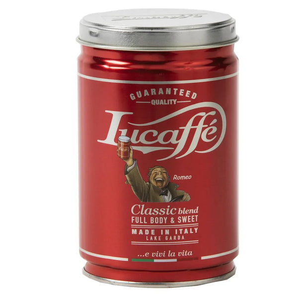 Café Molido Lucaffé Classic 250g Full Body 80% Arábica Lata Italia